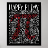 Happy Pi Day Pi-symbool 3.14 Poster (Voorkant)