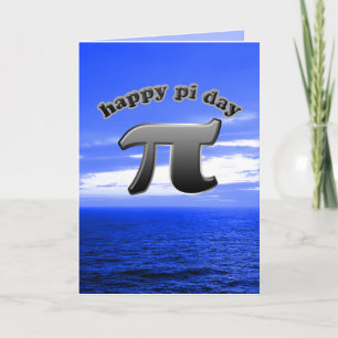 Happy Pi Day Pi symbool voor Wiskunde nerds 14 m Kaart