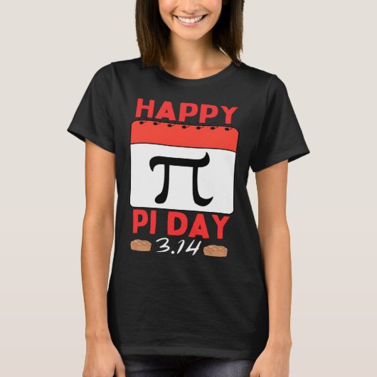 Happy Pi Day Pie Day calendar Mathematics Pi Symbo T-shirt (Voorkant)