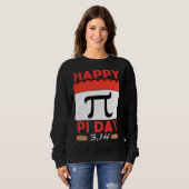 Happy Pi Day Pie Day calendar Mathematics Pi Symbo Trui (Voorkant volledig)