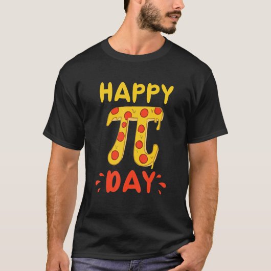 Happy Pi Day, Pie Day Pizza - Mathematics Pi Symbo T-shirt (Voorkant)