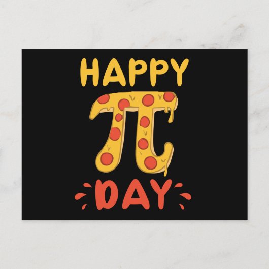 Happy Pi Day, Pie Day Pizza-Mathematics Pi-symbool Briefkaart (Voorkant)