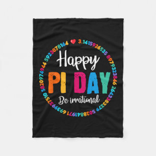 Happy Pi Day Pie Funny Wiskunde Coach Teacher Pi D Fleece Deken