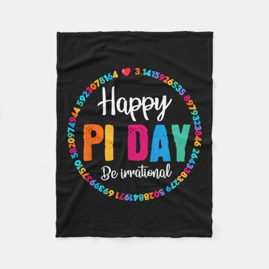 Happy Pi Day Pie Funny Wiskunde Coach Teacher Pi D Fleece Deken (Voorkant)