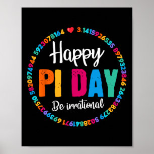 Happy Pi Day Pie Funny Wiskunde Coach Teacher Pi D Poster