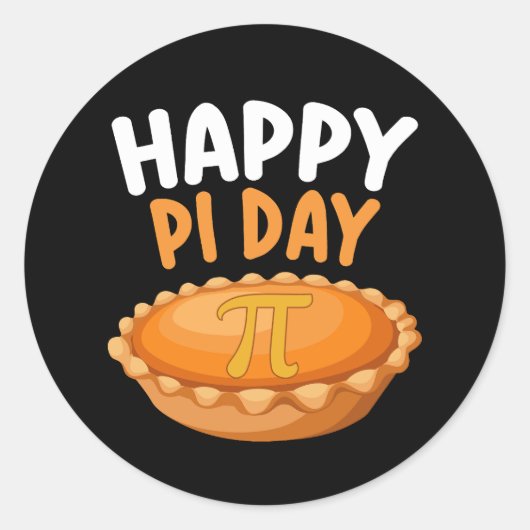 Happy Pi Day Pie Mathematics Wiskunde Rainbow Ronde Sticker (Voorkant)