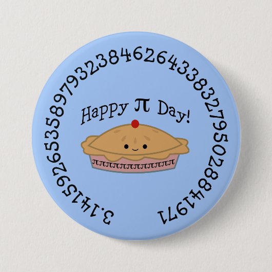 Happy Pi Day Pie Ronde Button 7,6 Cm (Voorkant)