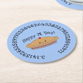 Happy Pi Day Pie Ronde Kartonnen Onderzetter (Gebogen)