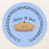 Happy Pi Day Pie Ronde Kartonnen Onderzetter (Voorkant)