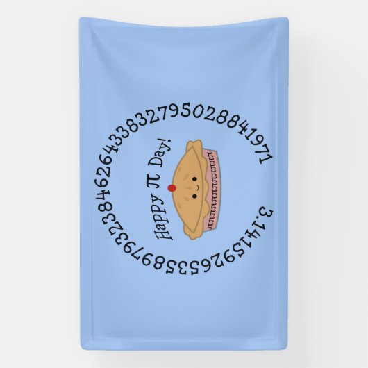 Happy Pi Day Pie Spandoek (Verticaal)
