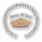 Happy Pi Day Pie Sticker (Voorkant)