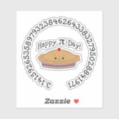 Happy Pi Day Pie Sticker (Vel)