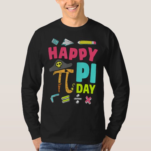 Happy Pi Day Pirate Wiskunde Leraar Kind Jongen Me T-shirt (Voorkant)
