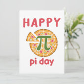 Happy Pi Day Pizza Grappige woordspeling Kaart (Staand voorkant)