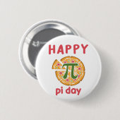 Happy Pi Day Pizza Grappige woordspeling Ronde Button 5,7 Cm (Voorkant /achterkant)
