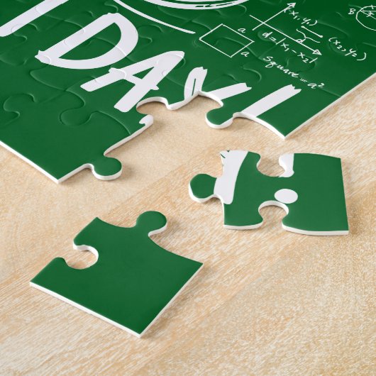 Happy Pi Day Puzzle – Leuke Wiskunde-thema Brain T Legpuzzel (Zijkant)