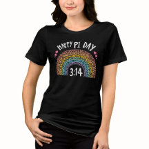 Happy Pi Day Rainbow Leopard Print