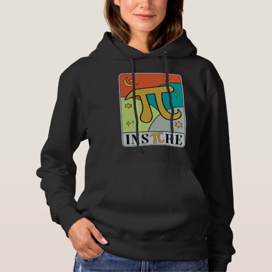 Happy Pi Day Retro Groovy Math Teacher Math Geek P Hoodie (Voorkant)