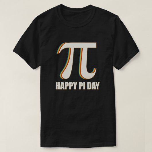Happy Pi Day Retro  Wiskunde lerarenstudenten T-shirt (Design voorkant)
