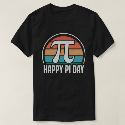 Happy Pi Day Retro  Wiskunde lerarenstudenten T-shirt (Design voorkant)
