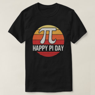 Happy Pi Day Retro  Wiskunde lerarenstudenten T-shirt