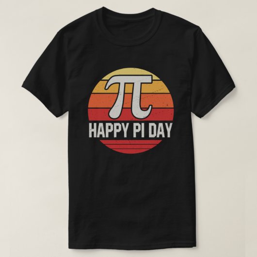 Happy Pi Day Retro Wiskunde lerarenstudenten T-shirt (Design voorkant)