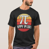 Happy Pi Day Retro Wiskunde lerarenstudenten T-shirt (Voorkant)