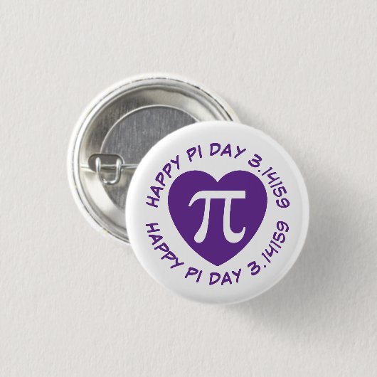 Happy Pi Day Ronde Button 3,2 Cm (Voorkant /achterkant)