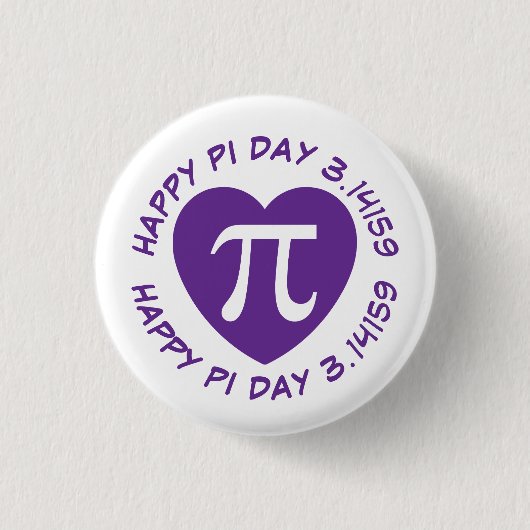 Happy Pi Day Ronde Button 3,2 Cm (Voorkant)