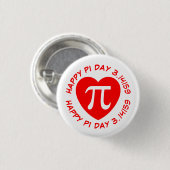 Happy Pi Day Ronde Button 3,2 Cm (Voorkant /achterkant)
