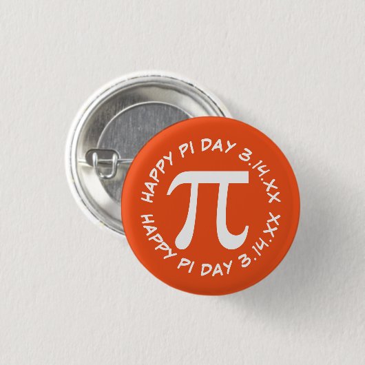 Happy Pi Day Ronde Button 3,2 Cm (Voorkant /achterkant)