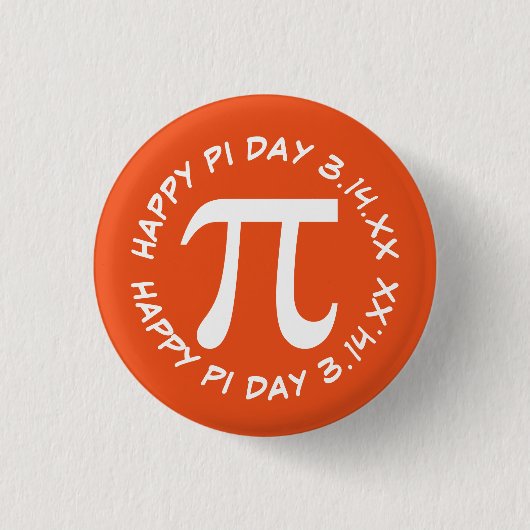 Happy Pi Day Ronde Button 3,2 Cm (Voorkant)