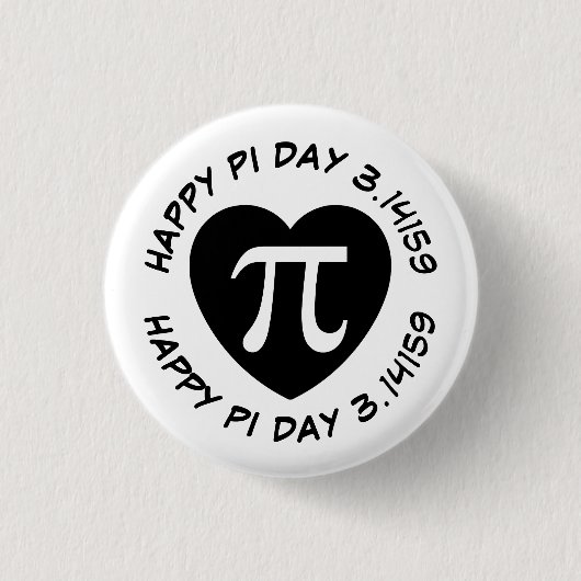 Happy Pi Day Ronde Button 3,2 Cm (Voorkant)