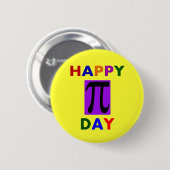 HAPPY PI DAY RONDE BUTTON 5,7 CM (Voorkant /achterkant)