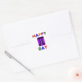 HAPPY PI DAY RONDE STICKER (Envelop)