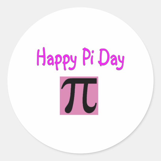 Happy Pi Day Ronde Sticker (Voorkant)