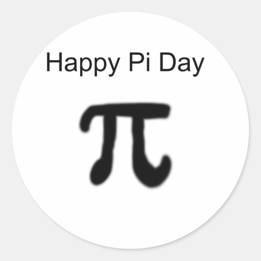 Happy Pi Day Ronde Sticker (Voorkant)