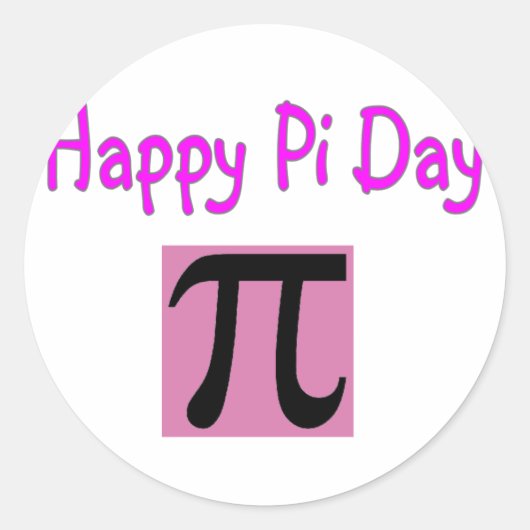 Happy Pi Day Ronde Sticker (Voorkant)