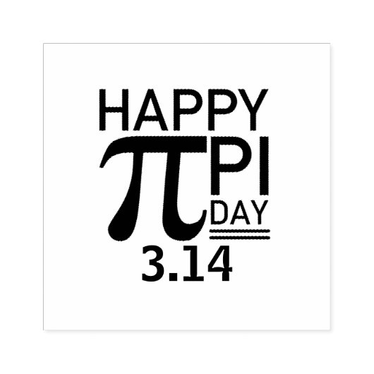 Happy Pi Day Rubberstempel (Afrduk)