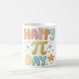 Happy Pi Day Schattige pastelontwerp Koffiemok