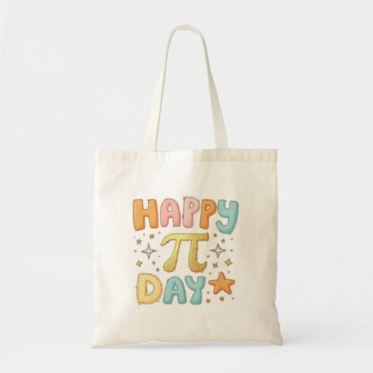 Happy Pi Day Schattige pastelontwerp Tote Bag (Voorkant)