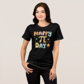 Happy Pi Day Schattige pastelontwerp Tri-Blend Shirt (Voorkant volledig)