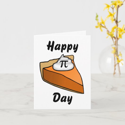 Happy Pi Day Slice of Pie Greeting Kaart (Gele Bloem)