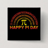 Happy Pi Day Symbool en Cijfers Vierkante Button 5,1 Cm (Voorkant)