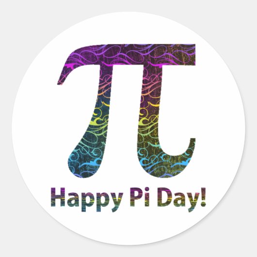 Happy Pi Day-T - shirts en cadeaus Ronde Sticker (Voorkant)