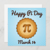 Happy PI Day uitnodiging (Voorkant / Achterkant)