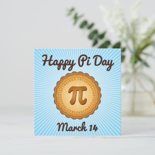 Happy PI Day uitnodiging (Staand voorkant)