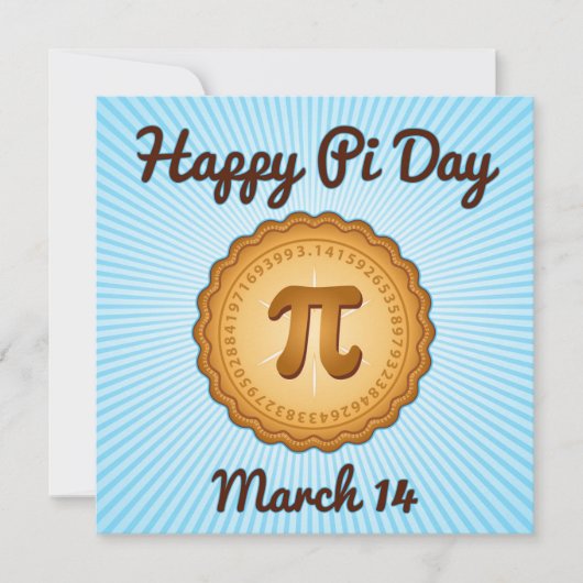 Happy PI Day uitnodiging (Voorkant)