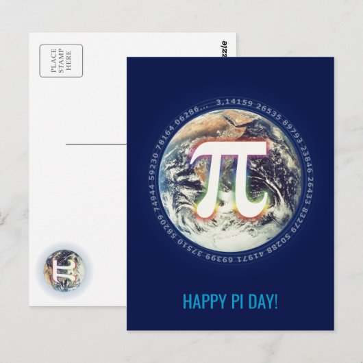 Happy Pi Day | Viel Briefkaart (Voorkant / Achterkant)