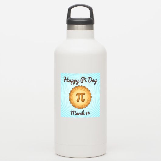 Happy Pi Day Vinyl Sticker (Waterfles)